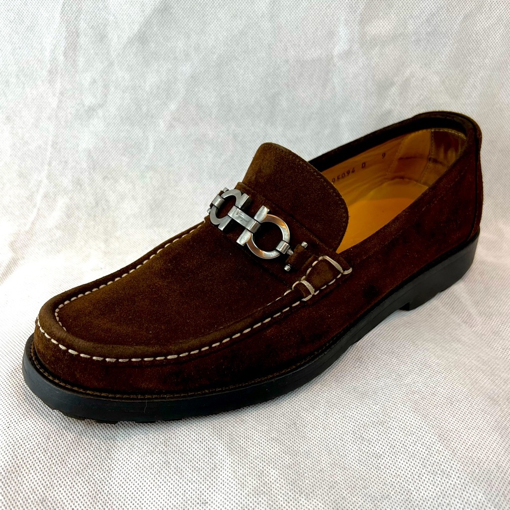 Salvatore Ferragamo Men’s Suede Loafers Size 9